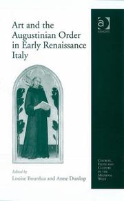 Cover of: Art and the Augustinian Order in Early Renaissance Italy (Church, Faith and Culture in the Medieval West)