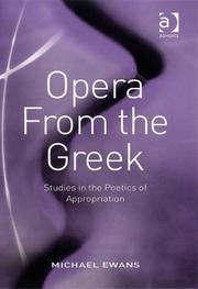 Cover of: Opera From the Greek by Michael Ewans