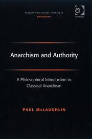 Cover of: Anarchism and Authority by Paul McLaughlin