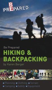 Cover of: Boy Scouts of America's Be Prepared Hiking and Backpacking