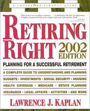 Cover of: Retiring Right 2002: Planning for a Successful Retirement (Retiring Right)