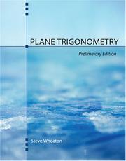 Cover of: Plane Trigonometry by Steve Wheaton