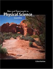 Cover of: IDEAS AND EXPERIMENTS IN PHYSICAL SCIENCE by 