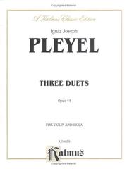 Cover of: Three Duets, Op. 49, Kalmus Edition