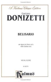 Cover of: Belisario