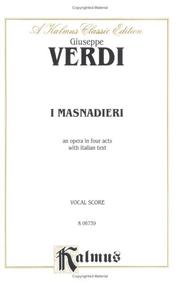 Cover of: I Masnadieri: Kalmus Edition