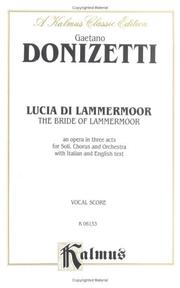 Cover of: Lucia Di Lammermoor by Gaetano Donizetti