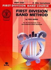 Cover of: 1st Division Method 1 EB sax (First Division Band Course)