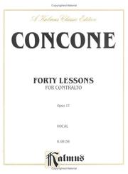 Cover of: Forty Lessons, Op. 17: Kalmus Edition