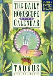 Cover of: Taurus Page-A-Day Horoscope Calendar 2002 (April 20-May 20) | Jill Goodman
