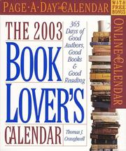 Cover of: Book Lover's Page-A-Day 2003
