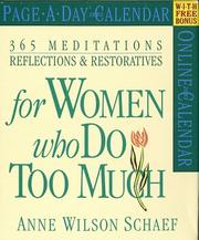 Cover of: 365 Meditations, Reflections & Restoratives For Women Who Do Too Much Page-A-Day Calendar 2003