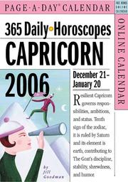 Cover of: 365 Daily Horoscopes Capricorn 2006 by Jill Goodman