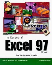 Cover of: The Essential Excel 97 Book by Faithe Wempen, Donna Payne