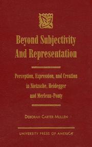 Beyond subjectivity and representation by Deborah Carter Mullen