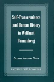 Cover of: Self-Transcendence and Human History in Wolfhart Pannenberg