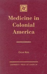 Cover of: Medicine in Colonial America