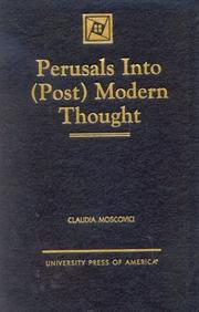 Cover of: Perusals into (Post) Modern Thought by Claudia Moscovici