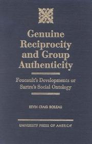 Cover of: Genuine Reciprocity and Group Authenticity by Kevin C. Boileau