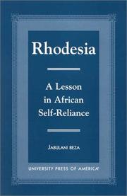 Cover of: Rhodesia by Jabulani Beza