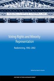 Cover of: Voting Rights and Minority Representation: Redistricting, 1992-2002