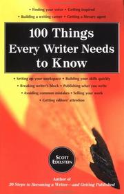 Cover of: 100 things every writer needs to know \