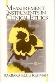 Cover of: Measurement Tools in Clinical Ethics by Barbara Klug Redman