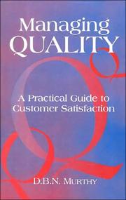 Cover of: Managing Quality by D. B. N. Murthy, D. B. N. Murthy