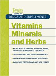 Cover of: Vitamins, Minerals and Herbs (Reader's Digest Guide to Drugs and Supplements)