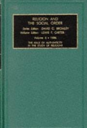 Cover of: Religion and the Social Order: The Issue of Authenticity in the Study of Religions (Religion and the Social Order)