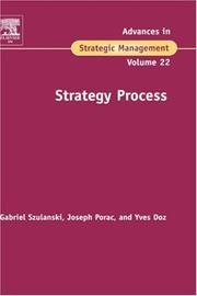 Cover of: Strategy Process, Volume 22 (Advances in Strategic Management)