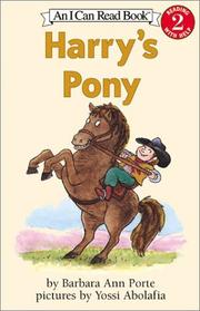 Cover of: Harry's Pony (I Can Read Book 2) by Barbara Ann Porte