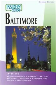 Cover of: Insiders' Guide to Baltimore, 2nd (Insiders' Guide Series)