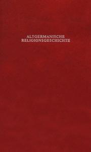 Cover of: Altgermanische Religionsgeschichte