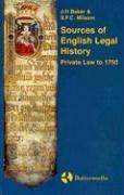 Cover of: Sources of English Legal History: Private Law to 1750
