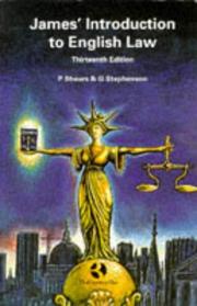 Cover of: James' Introduction to English Law