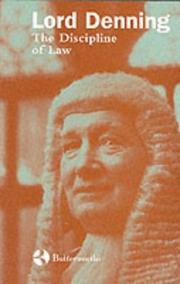 Cover of: The discipline of law by Alfred Thompson Denning