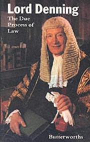 Cover of: The due process of law
