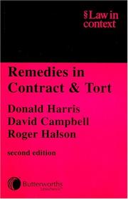 Cover of: Remedies in Contract and Tort (Law in Context)