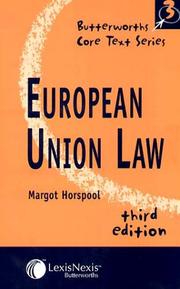 Cover of: European Union Law (Core Texts)