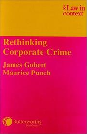 Cover of: Rethinking corporate crime