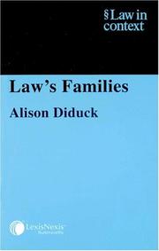 Cover of: Law's families by Alison Diduck