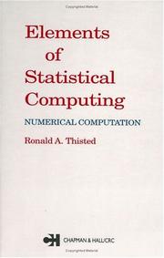 Cover of: Elements of statistical computing by Ronald A. Thisted