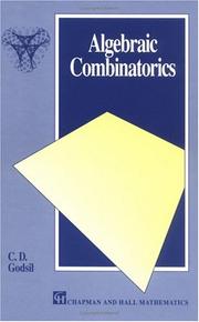 Cover of: Algebraic combinatorics by C. D. Godsil
