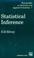 Cover of: Statistical Inference (CRC Monographs on Statistics & Applied Probability)