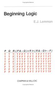 Beginning logic by E. J. Lemmon