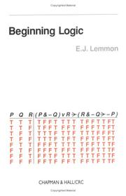 Cover of: Beginning Logic by E. J. Lemmon