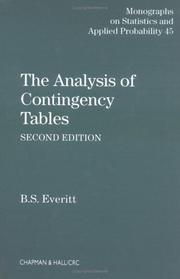 The analysis of contingency tables by Brian Everitt