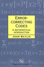 Error-correcting codes by Baylis, John.