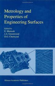 Cover of: Metrology Properties Engineered Surfaces (Optoelectronics, Imaging and Sensing Series) by E. Mainsah, J. A. Greenwood